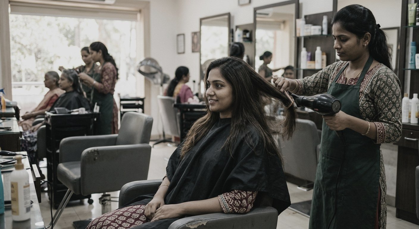 Hair before styling